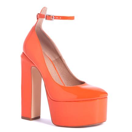 Image of Sandals. Product name - Zippedy Women's Fast Fashion ORANGE PATENT Novo Sandals in Orange Patent colour by brand - NOVO