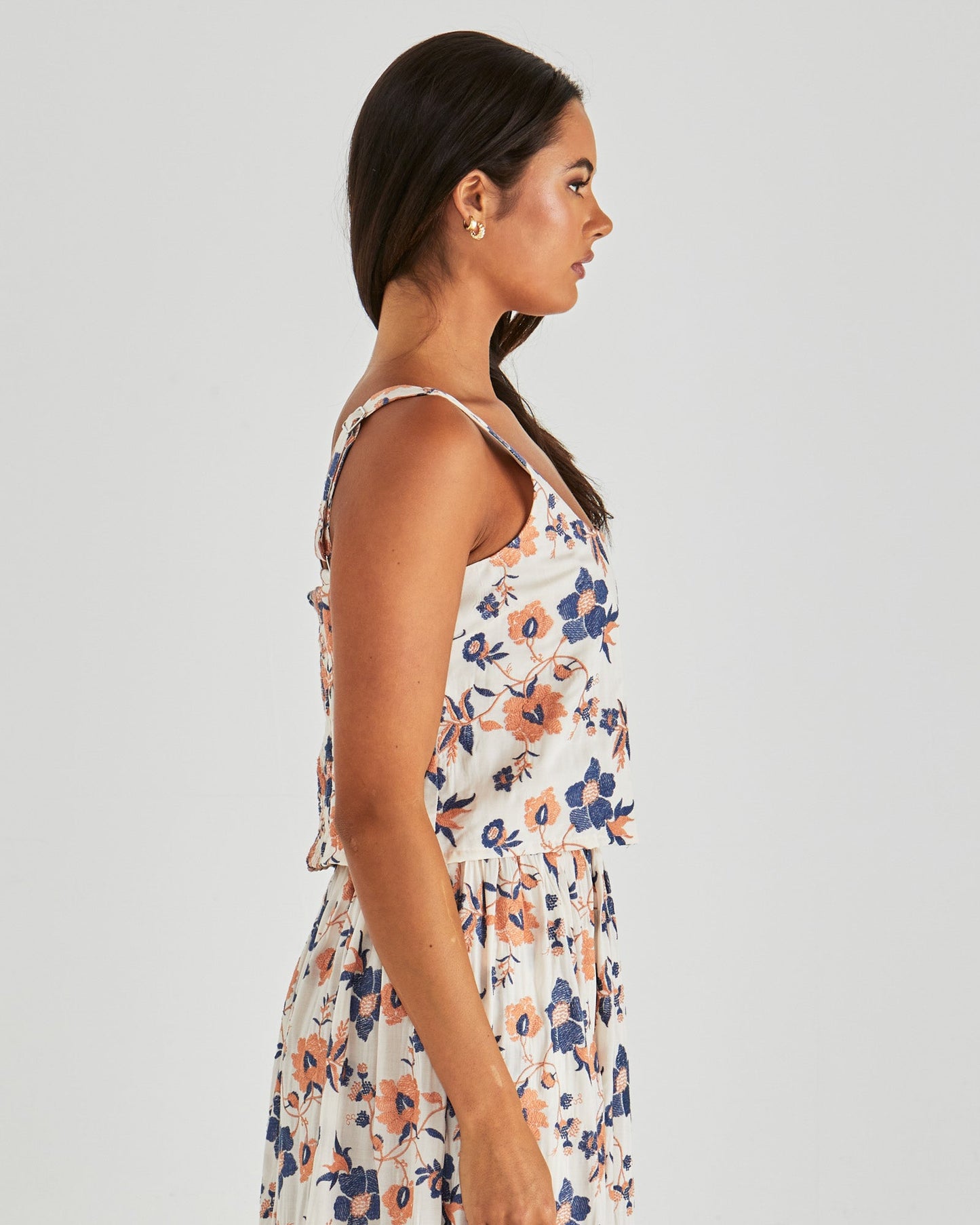 Sass Clothing Luca Crop Top (Floral Embroidery)