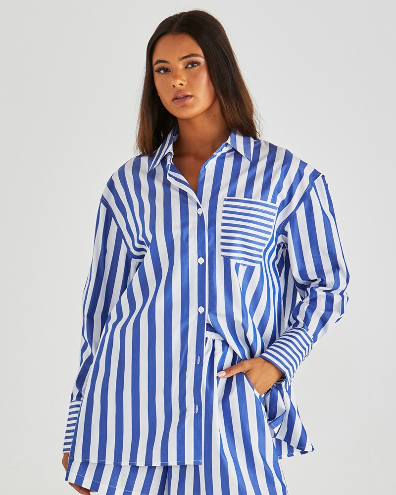 Sass Clothing Brynne Shirt (Blue Stripe)
