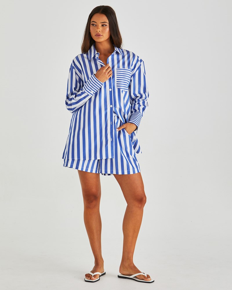 Sass Clothing Brynne Shirt (Blue Stripe)