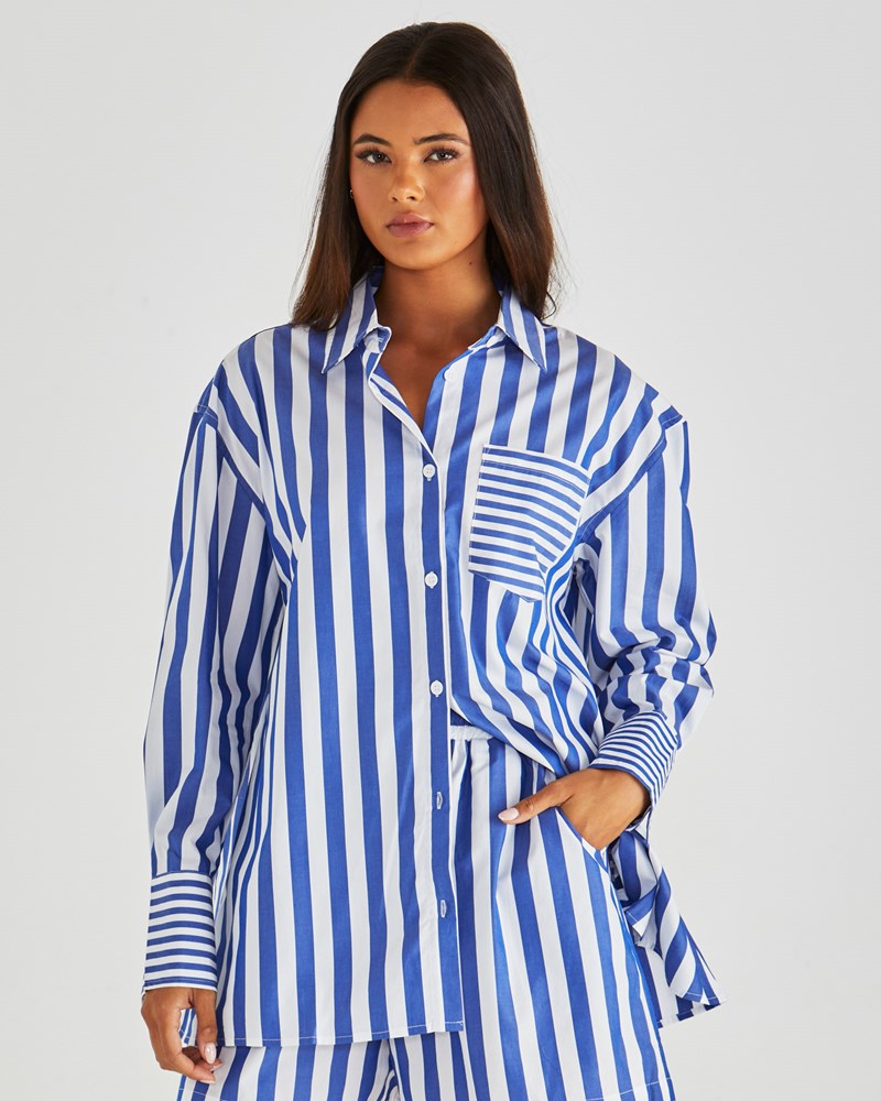 Sass Clothing Brynne Shirt (Blue Stripe)