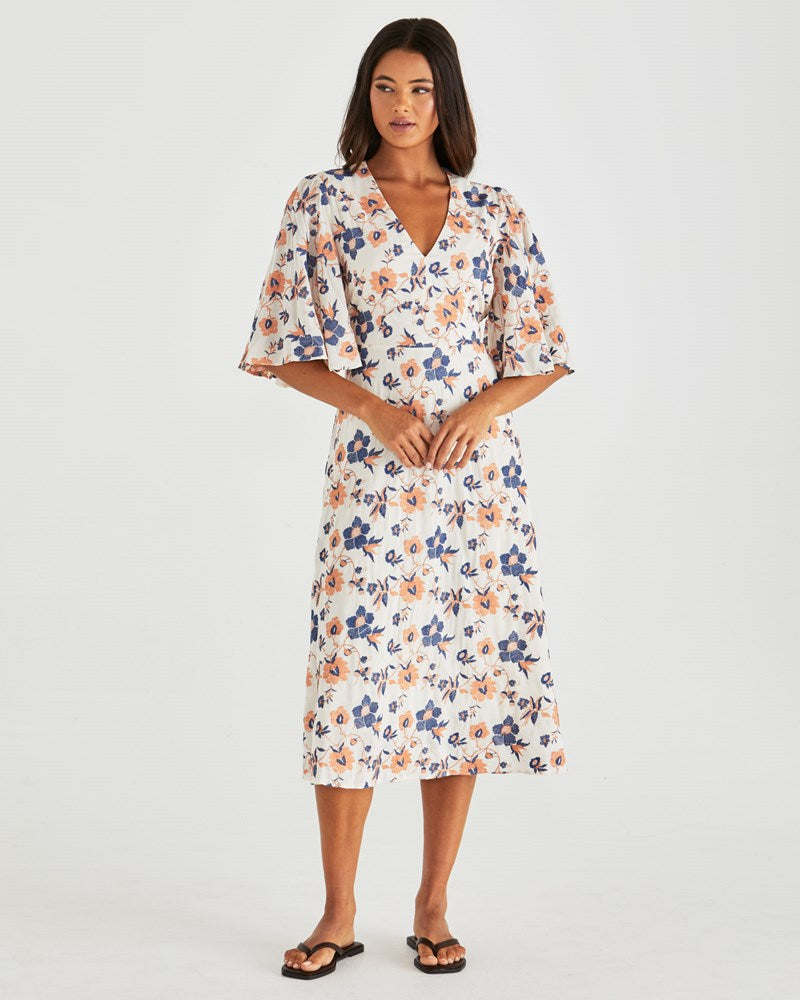 Image of Dresses. Product name - Luca Dress Floral Embroidery in Floral Embroidery colour by brand - Sass Clothing