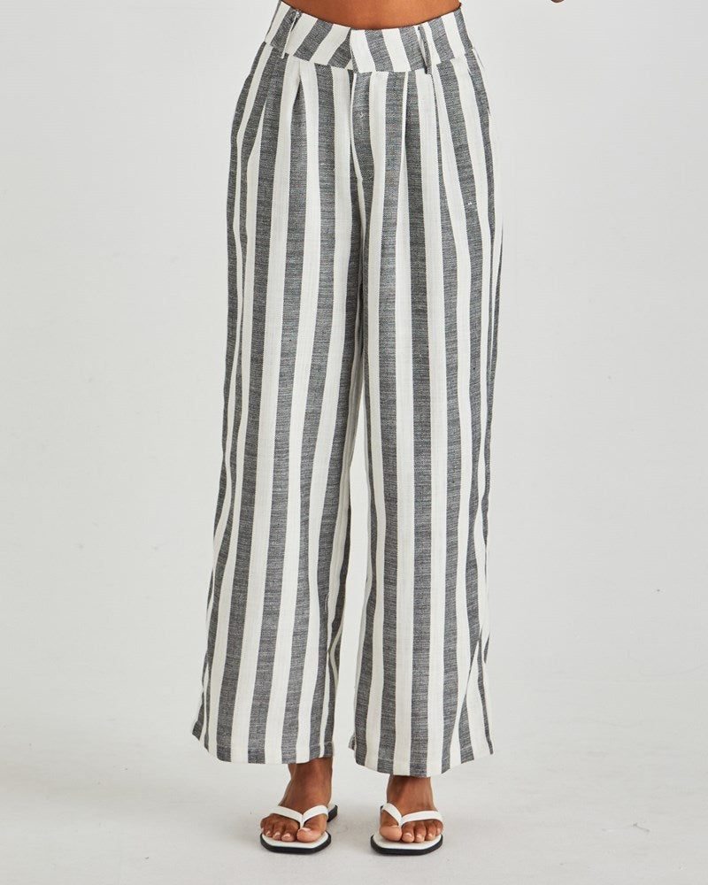 Sass Clothing Nevada Pant (Cream Black Stripe)