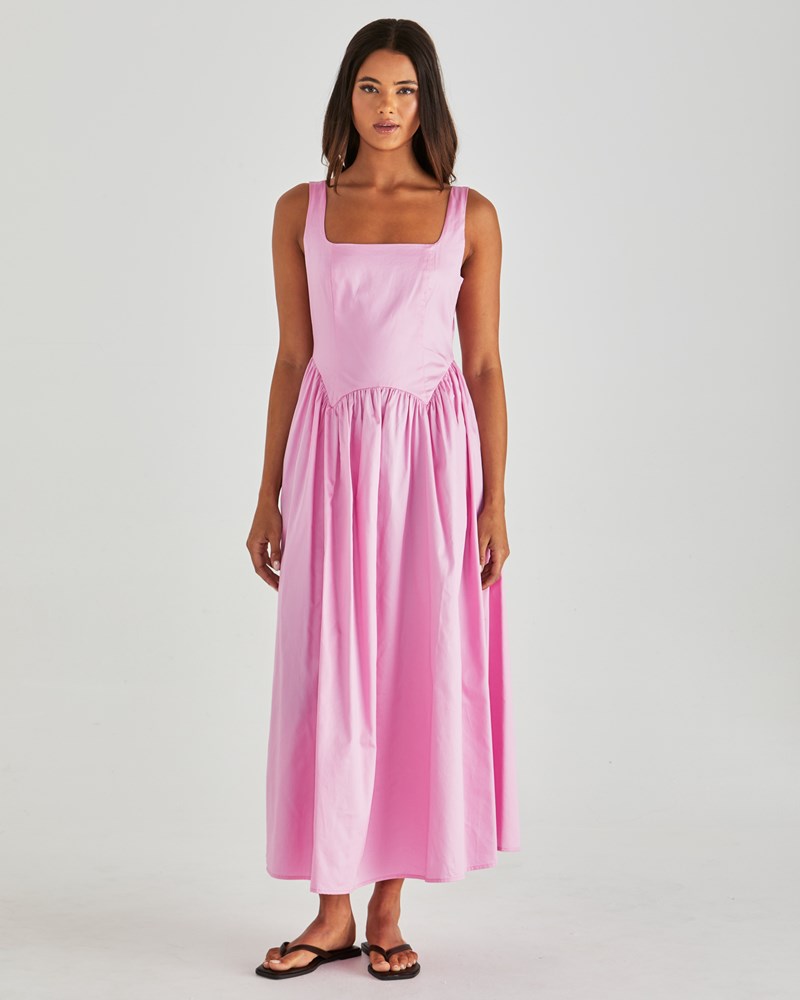 Sass Clothing Aliah Dress- (Candy Pink)