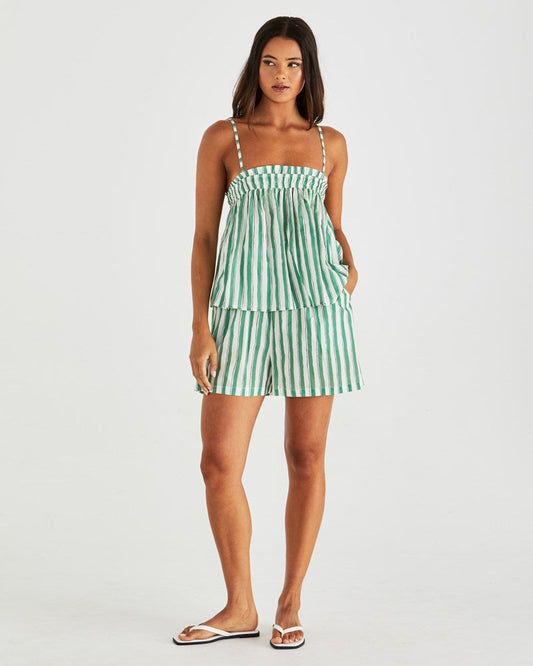 Sass Clothing Seraphina Cami (Green Stripe)