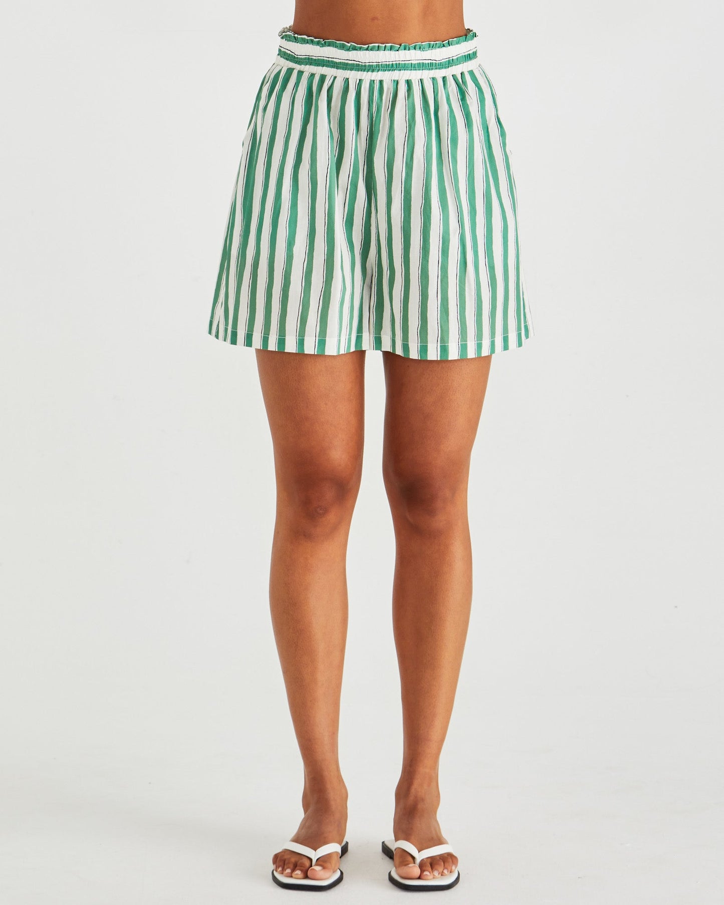 Sass Clothing Seraphina Shorts (Green Stripe)