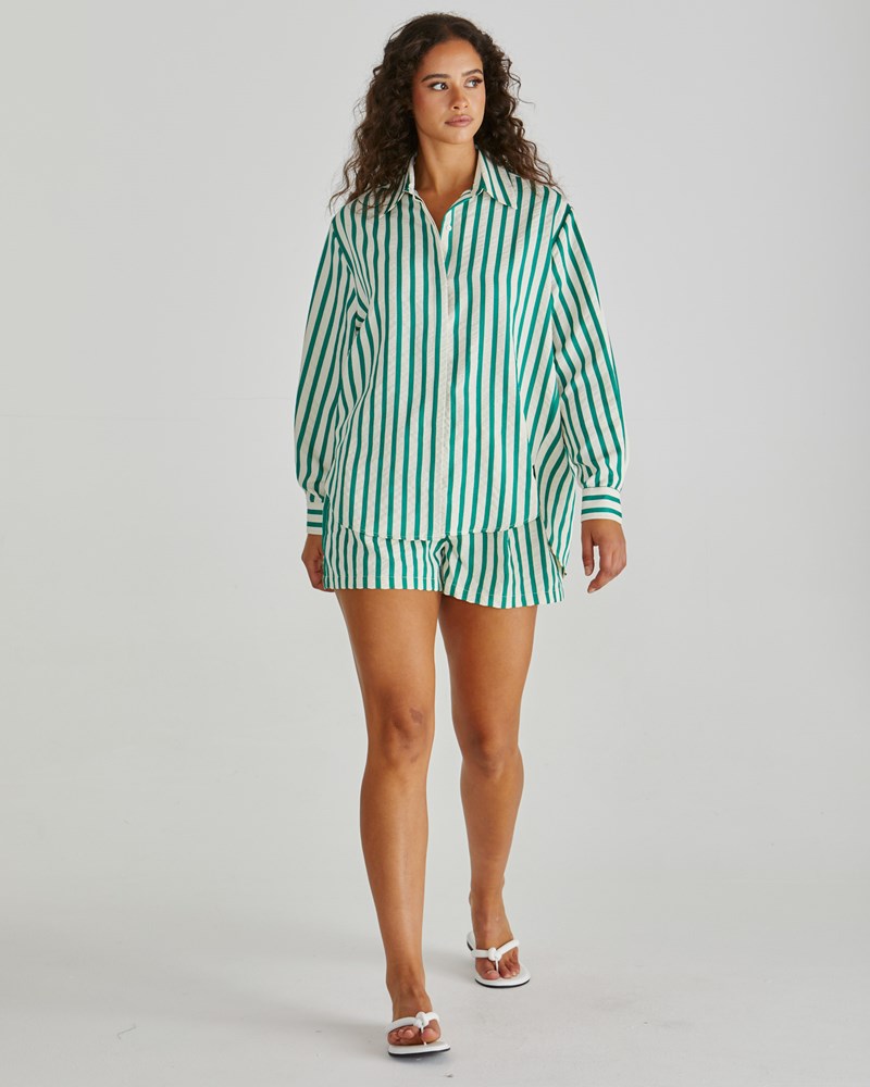 Sass Clothing Henri Shirt (Green Stripe)