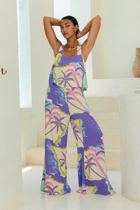 Heychic Paradisio Tropical Jumpsuit (Purple)