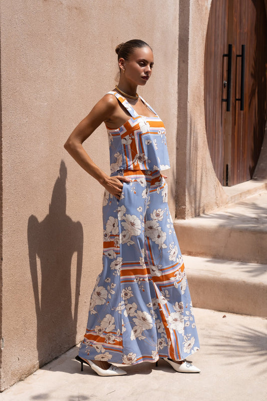 Heychic Meadow Floral Jumpsuit (Blue)
