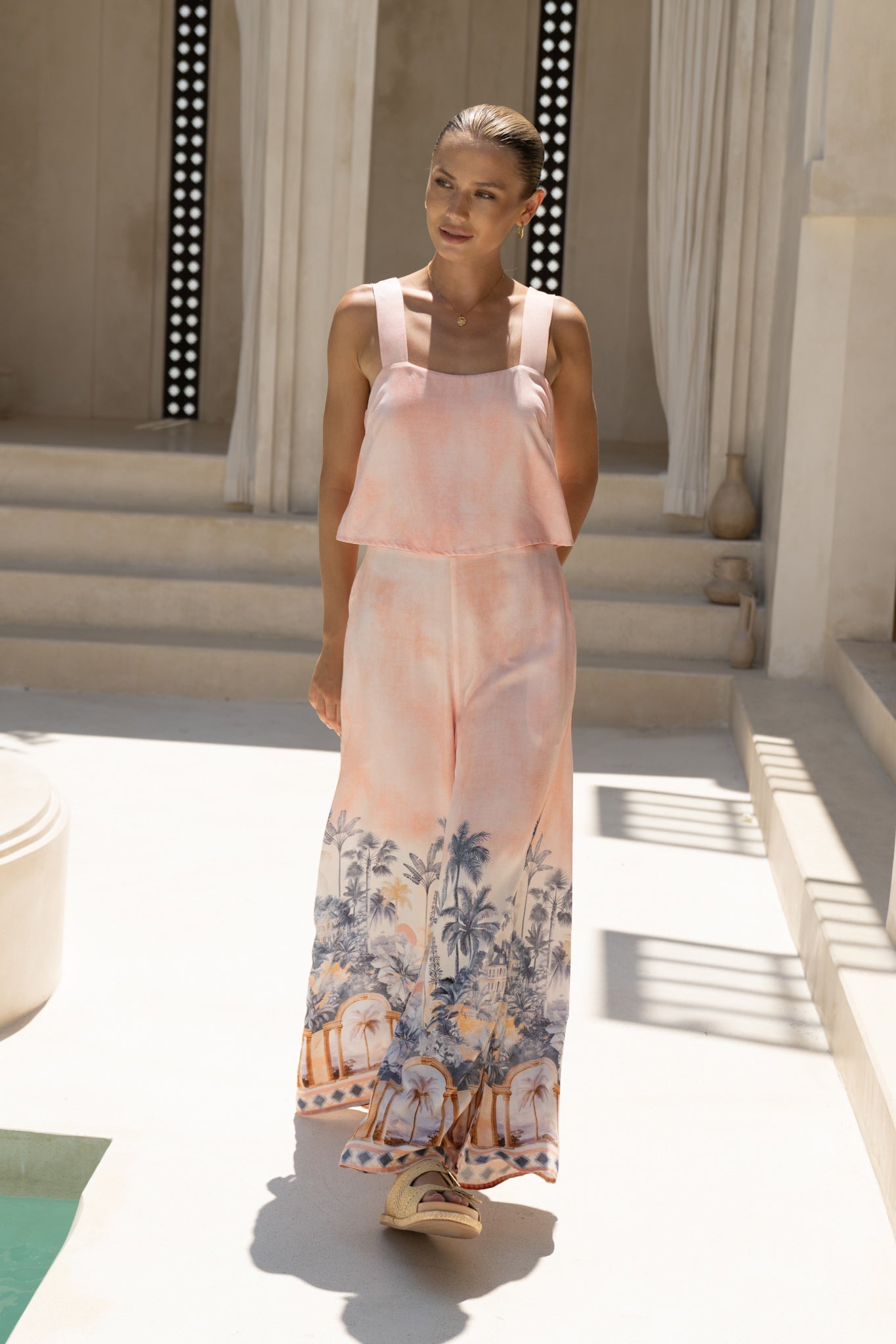 HEYCHIC Marzella Tropical Jumpsuit (Pink)