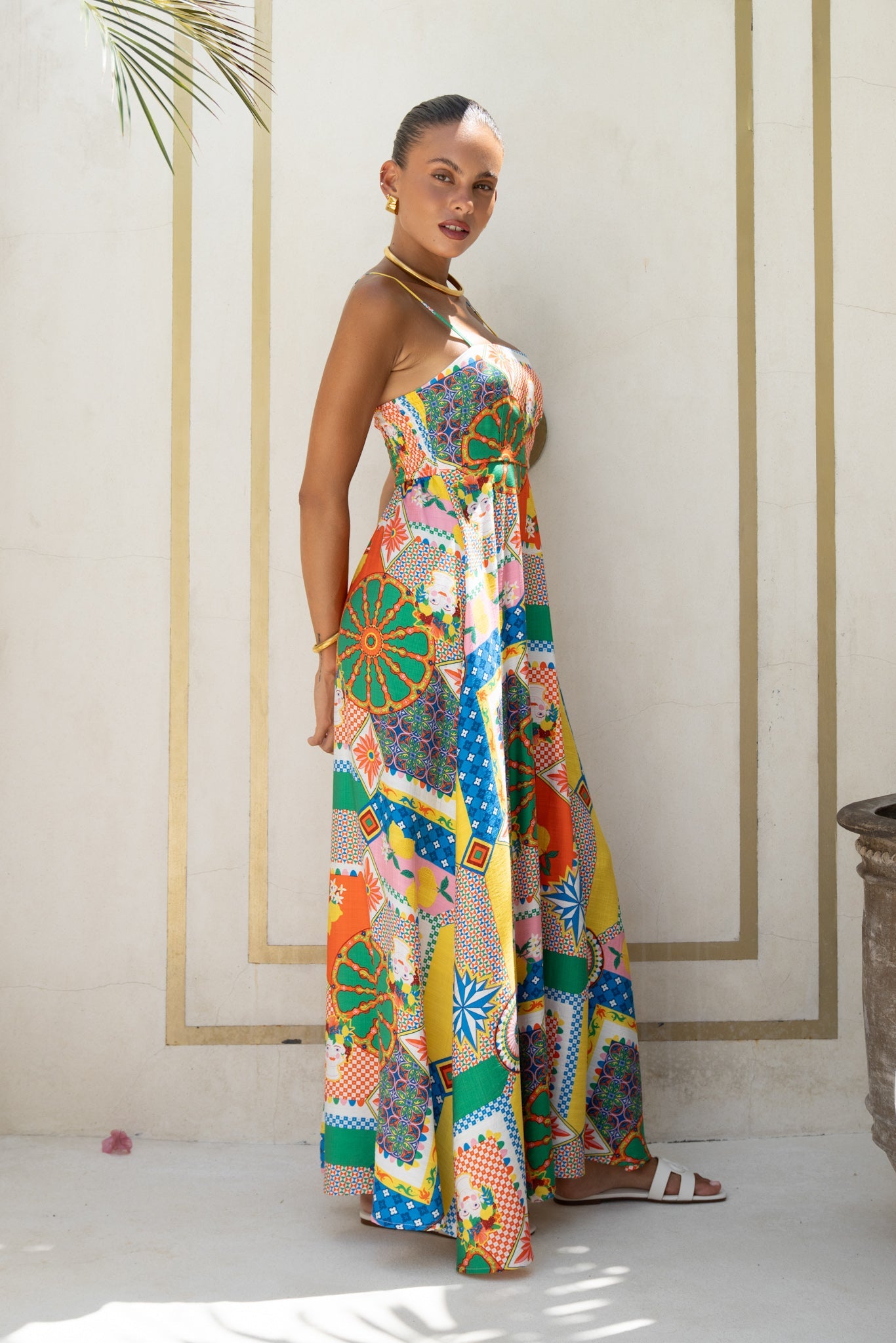 Heychic Allegra Multicolour Patchwork Maxi Dress (Multi)
