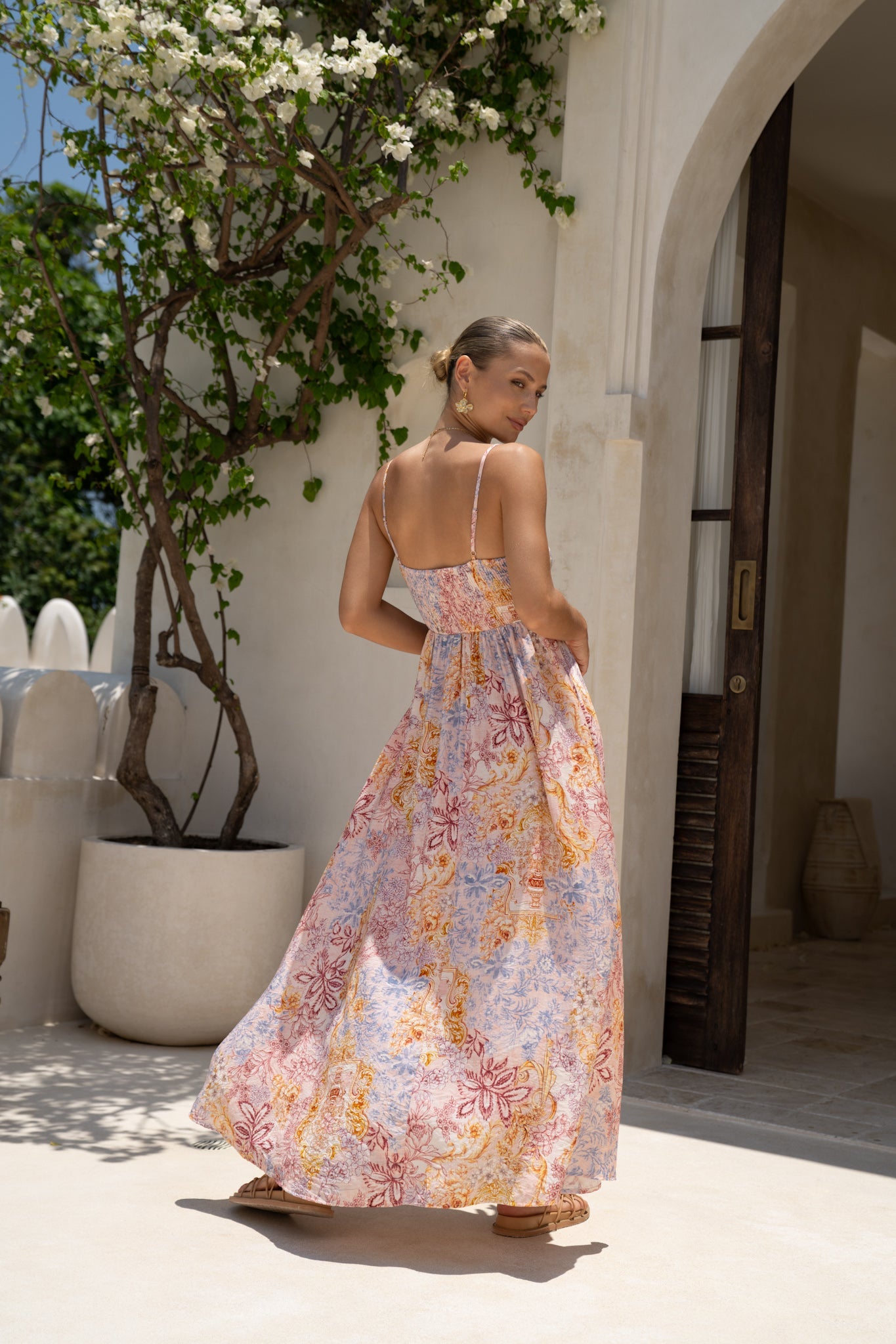 HEYCHIC Amaelis Multicolour Flared Maxi Dress (Floral)