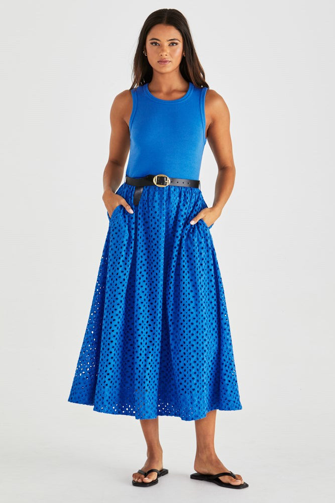Image of Dresses. Product name - Pattie Dress Bright Blue in Bright Blue colour by brand - Sass Clothing
