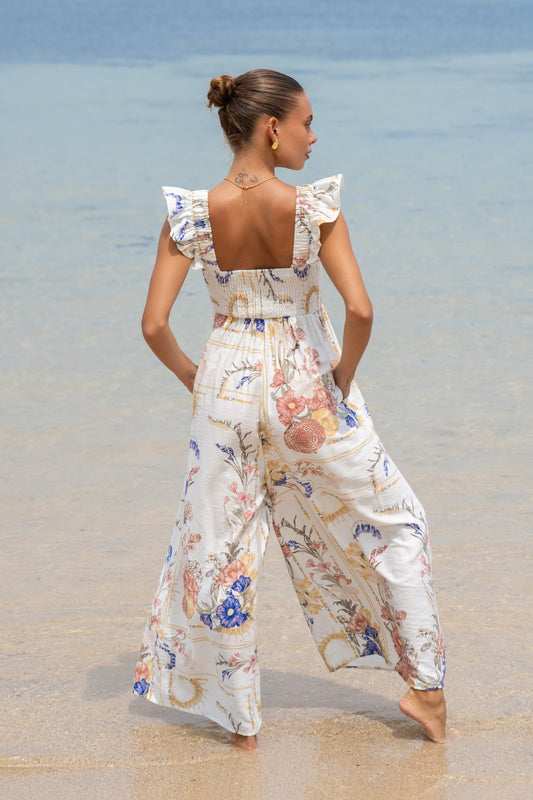 Heychic Melina Floral Ruffle Jumpsuit (Multicolour)
