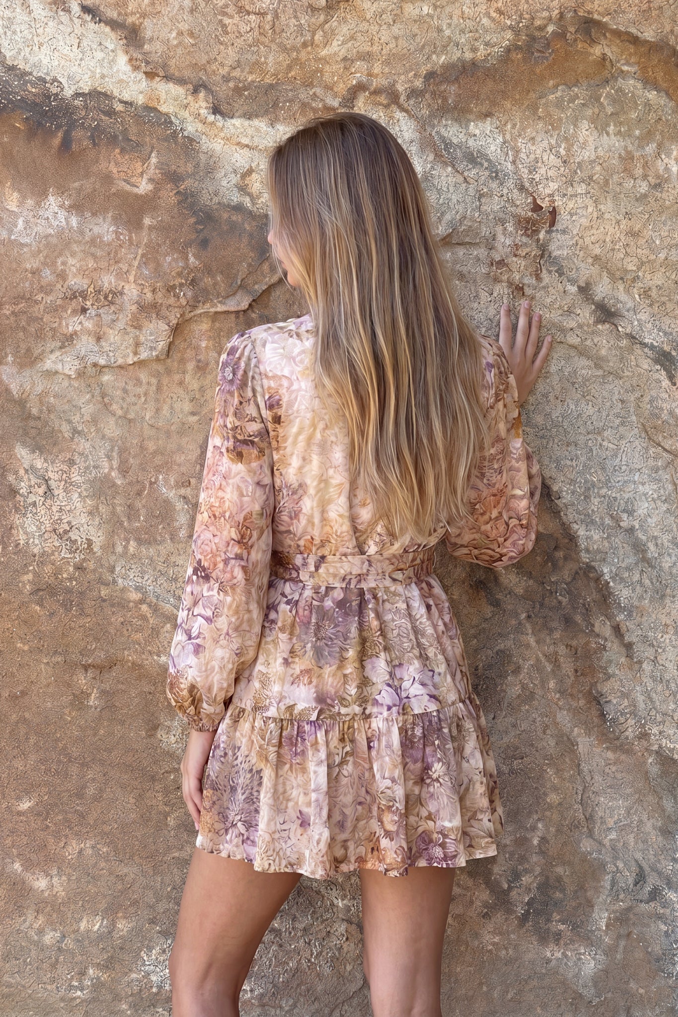 HEYCHIC Lia Purple Mini Dress (Floral)