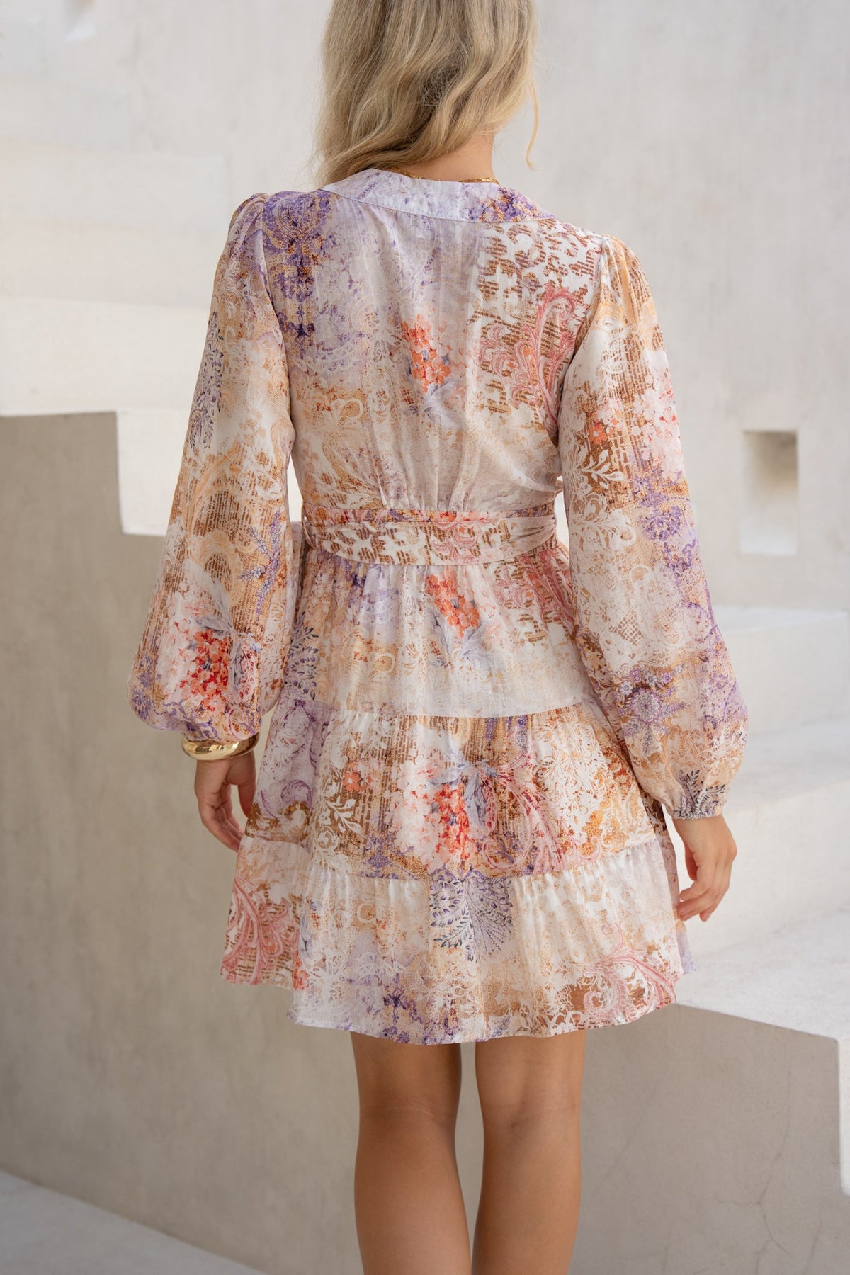 HEYCHIC Lia Purple Mini Dress (Floral)