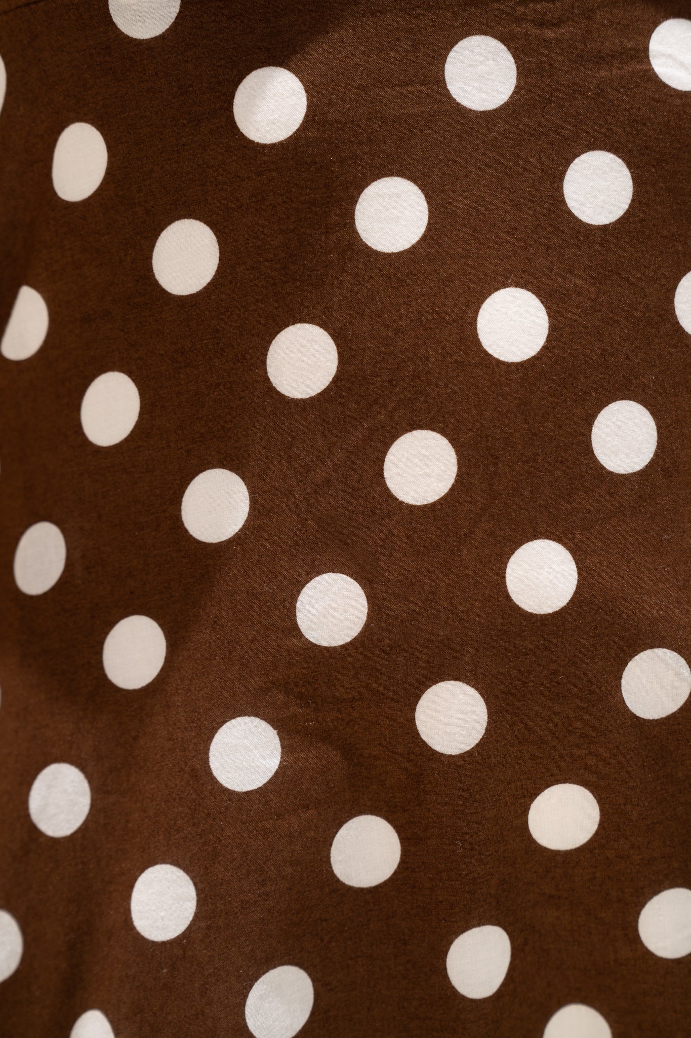 HEYCHIC Zaya White Polka Dot Maxi Dress (Brown)