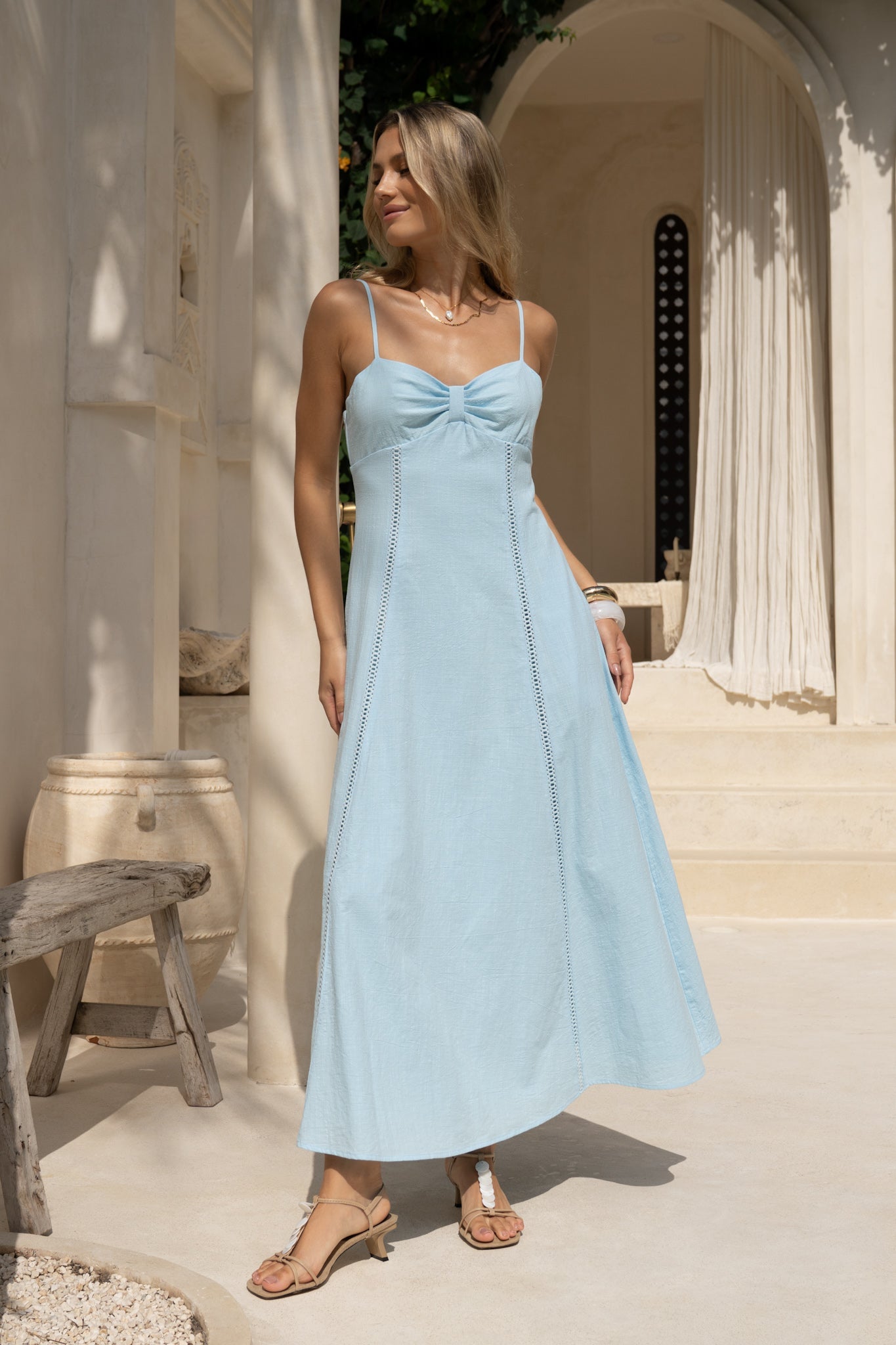 HEYCHIC Lumi Sweetheart Maxi Dress (Blue)