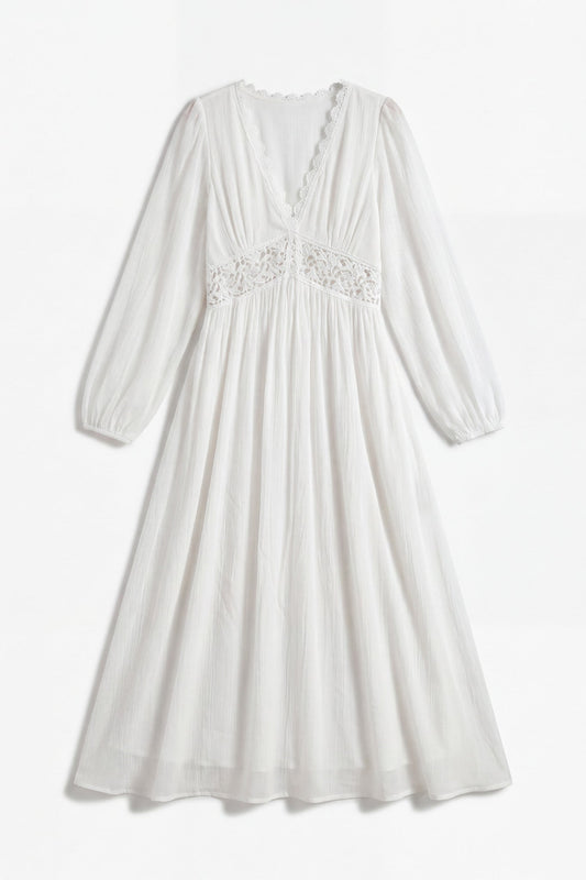 HEYCHIC Brienna Maxi Dress (White)