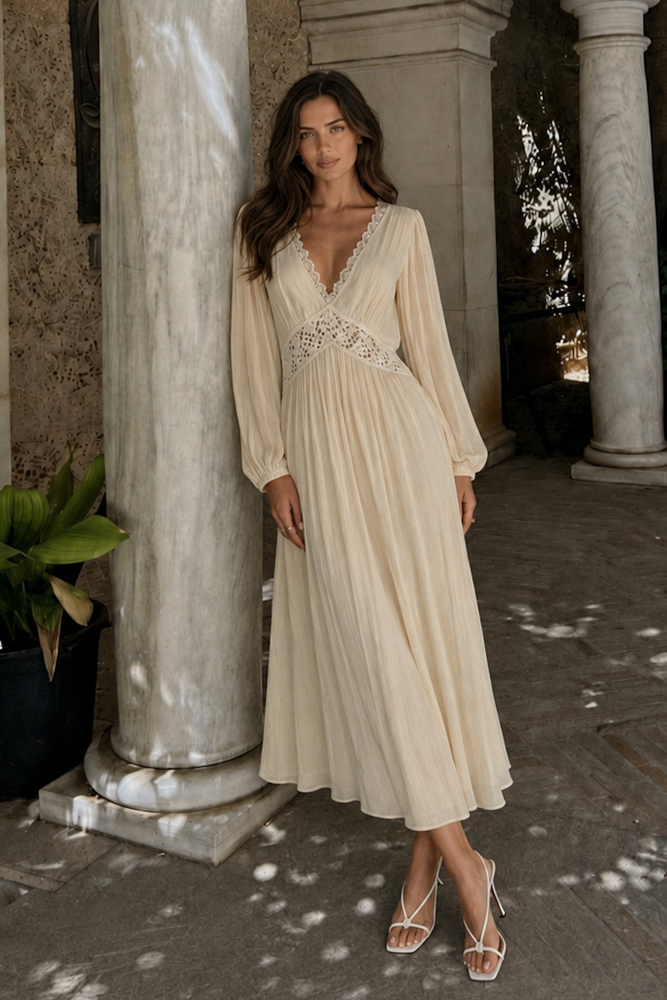 Image of Dresses. Product name - Brienna Yellow Maxi Dress in Yellow colour by brand - HEYCHIC