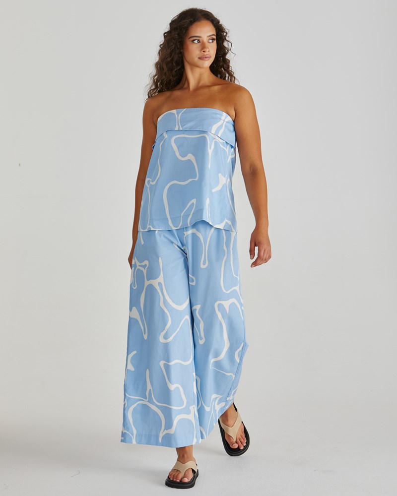 Sass Clothing Tilda Strapless Top (Abstract Daisy)