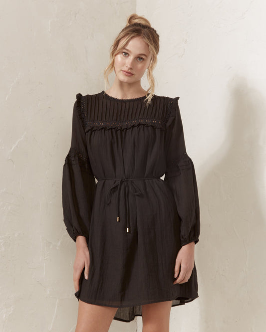 Image of Dresses. Productname: HEYCHIC Haidyn Ruffles Mini Dress in Black colour by brand - HEYCHIC