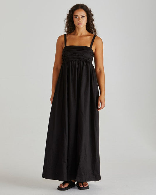 Image of Dresses. Product name - Delaney Maxi Dress Black in Black colour by brand - Sass Clothing
