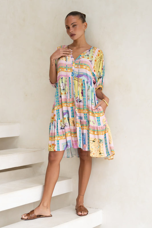 Image of Dresses. Productname: Heychic Ambrosia Multicolour Abstract Mini Dress in Multi colour by brand - Heychic