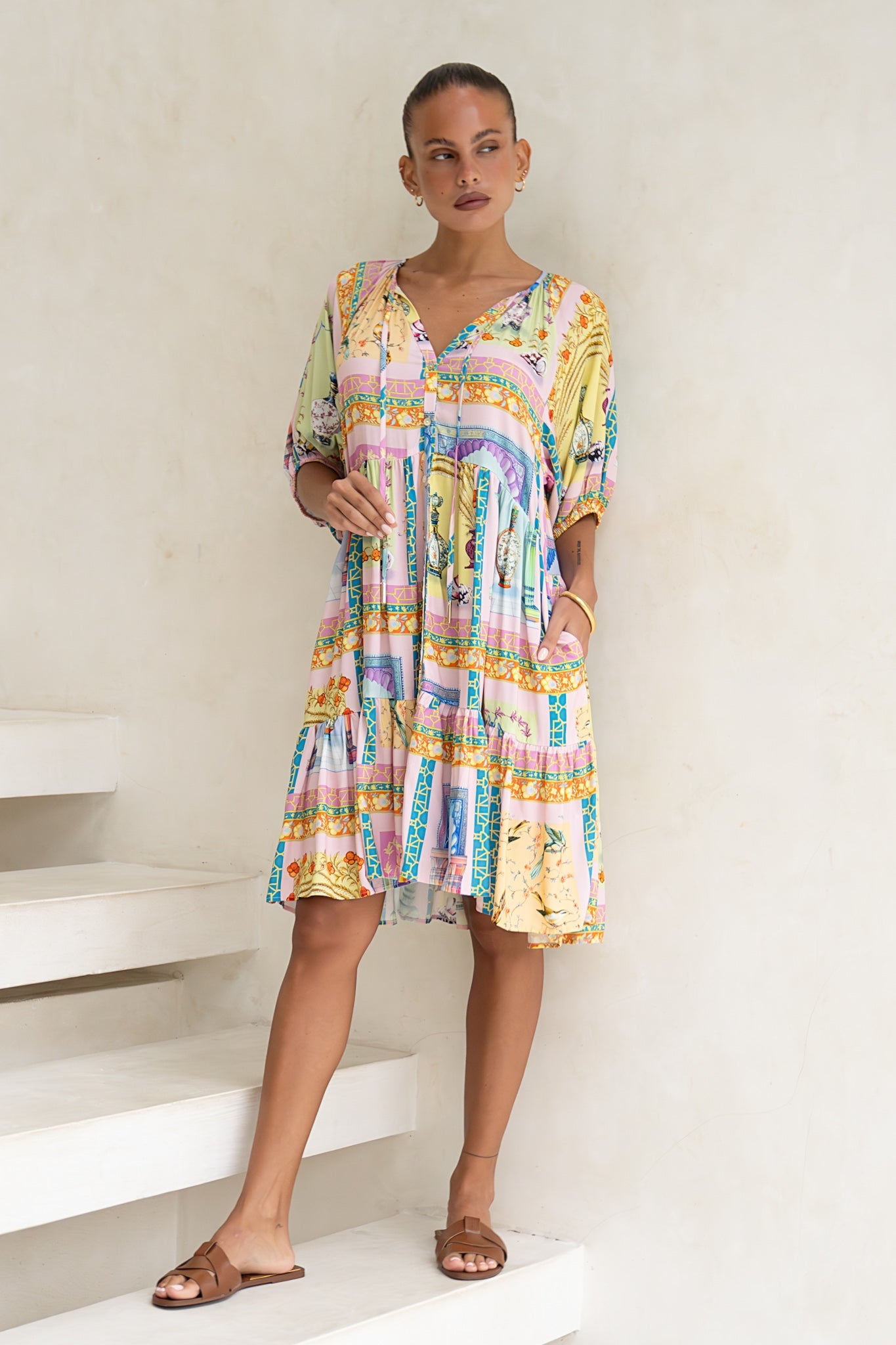 Heychic Ambrosia Multicolour Abstract Mini Dress (Multi)