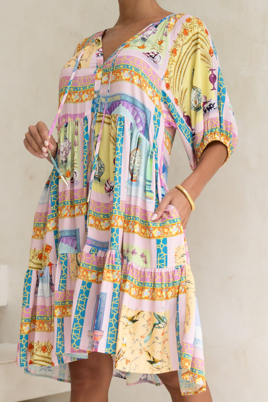 Heychic Ambrosia Multicolour Abstract Mini Dress (Multi)