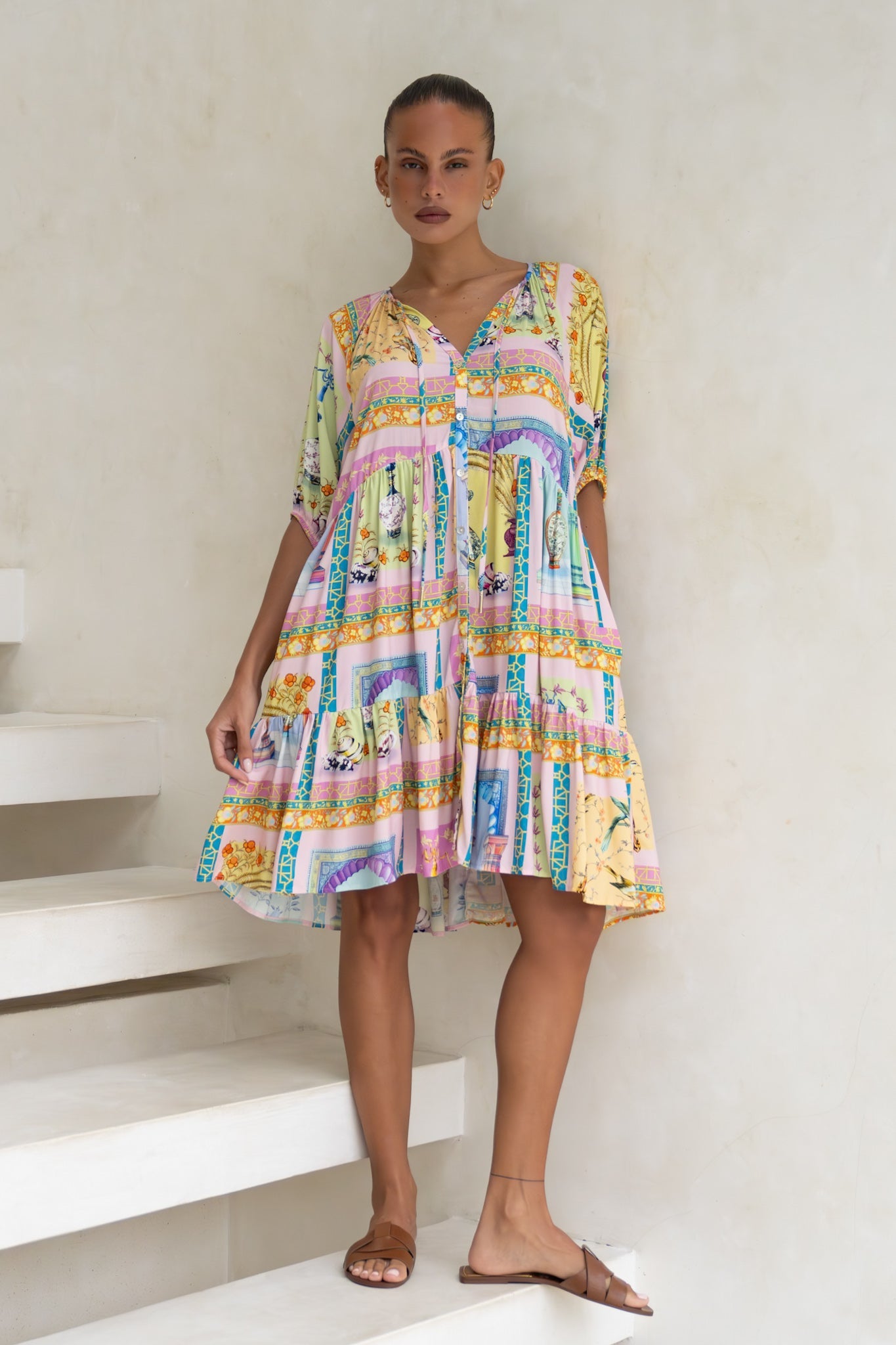 Heychic Ambrosia Multicolour Abstract Mini Dress (Multi)