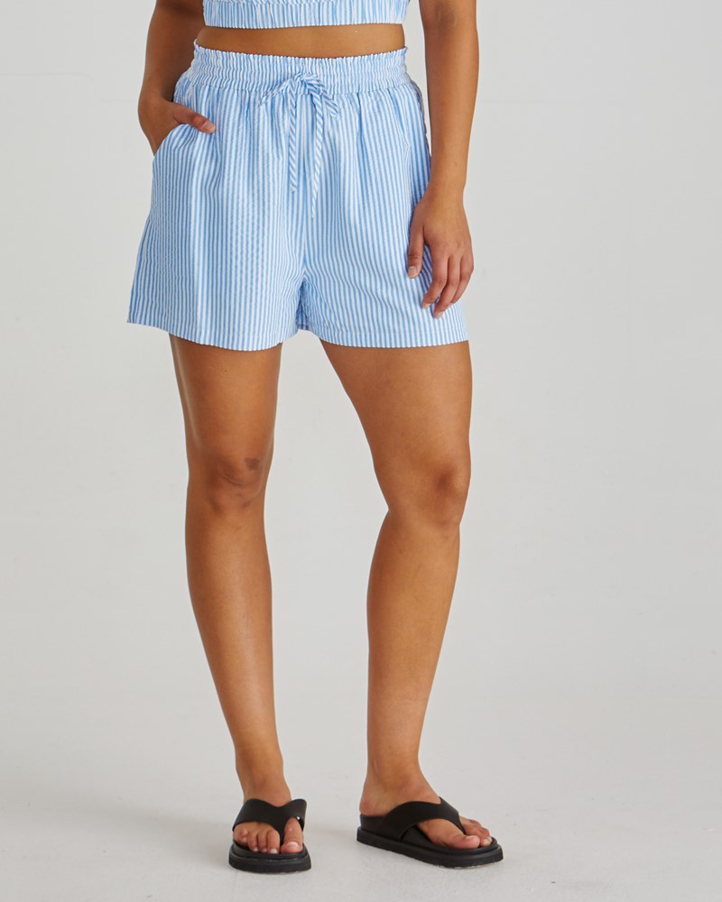 Sass Clothing Alani Short (Blue White Stripe)