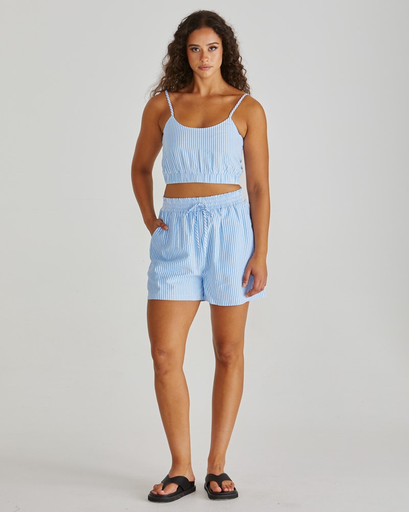 Sass Clothing Alani Short (Blue White Stripe)