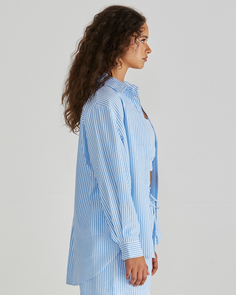 Sass Clothing Alani Shirt (Blue White Stripe)