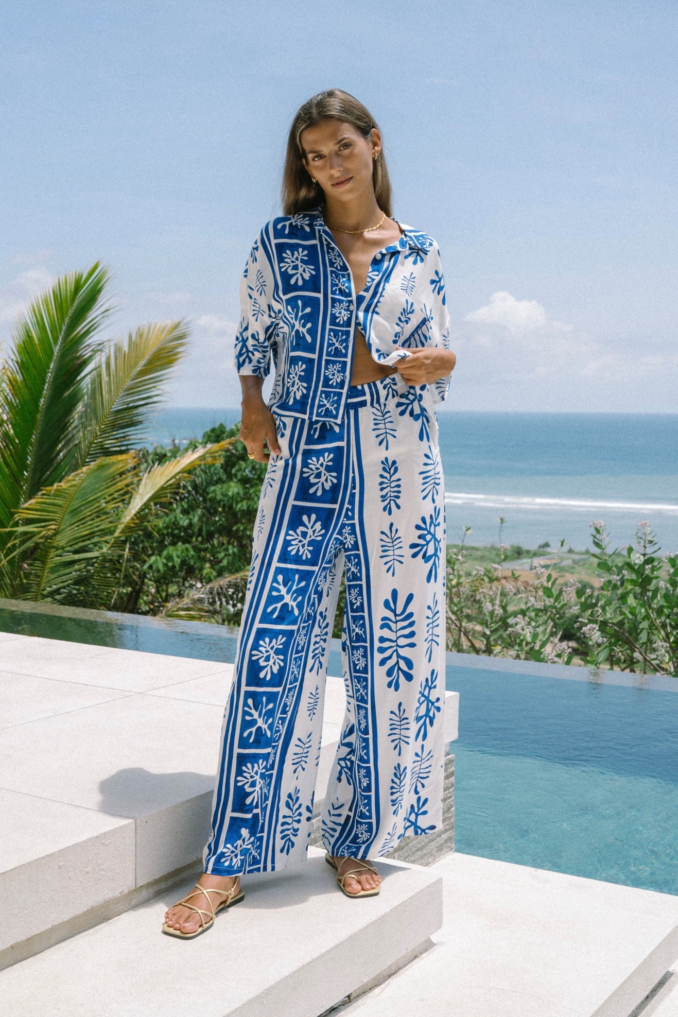 Heychic Thalyssa Abstract Pants (Blue)