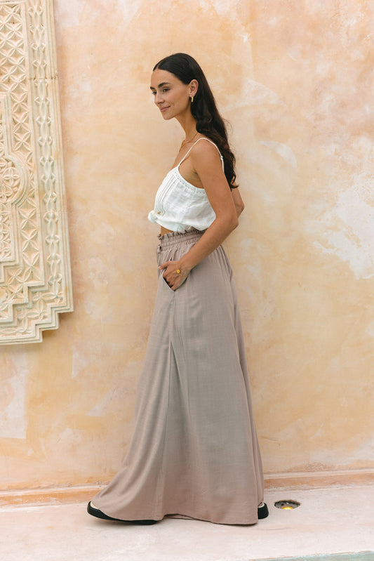 Heychic Sol Wide Leg Pants (Beige)