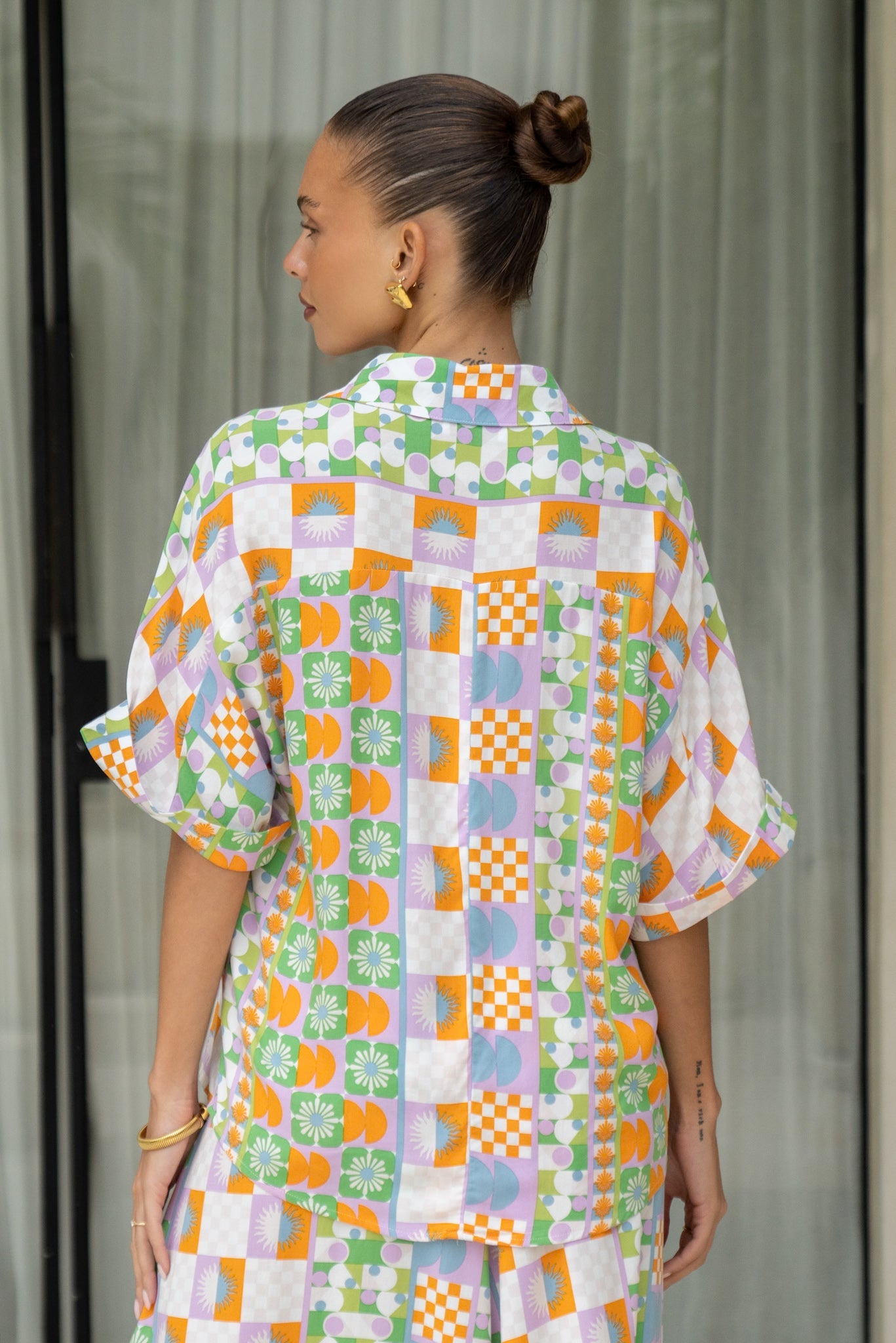 Heychic Annelie Multicolour Abstract Tile Shirt (Multi)