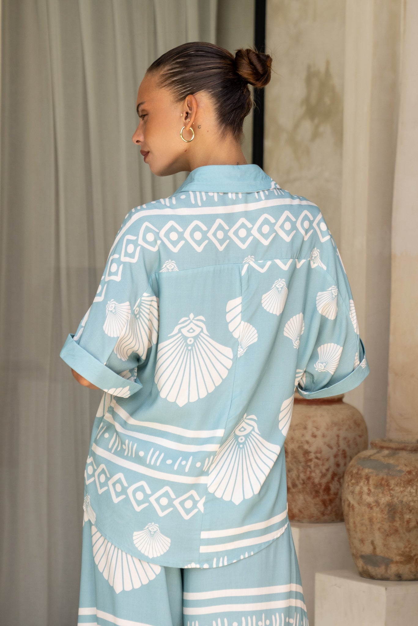 Heychic Nell Abstract Shirt (Blue)