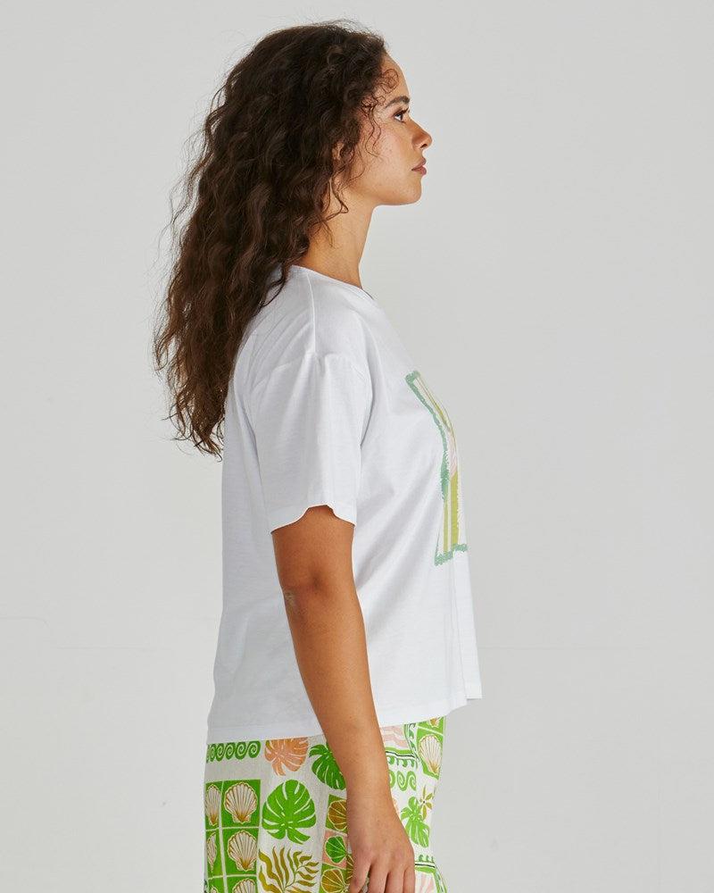 Sass Clothing Cynthia Tee (Seashell Stripe)