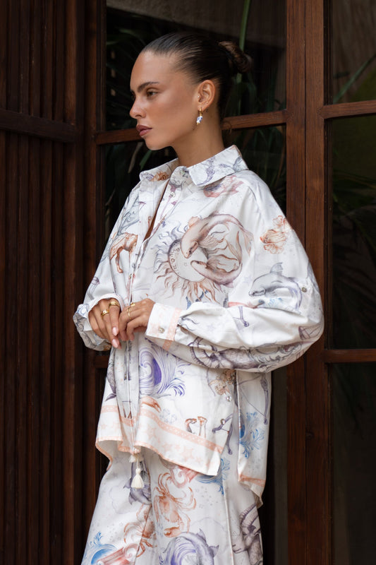 Heychic Zodiac Abstract Long Sleeve Shirt (Multicolour)