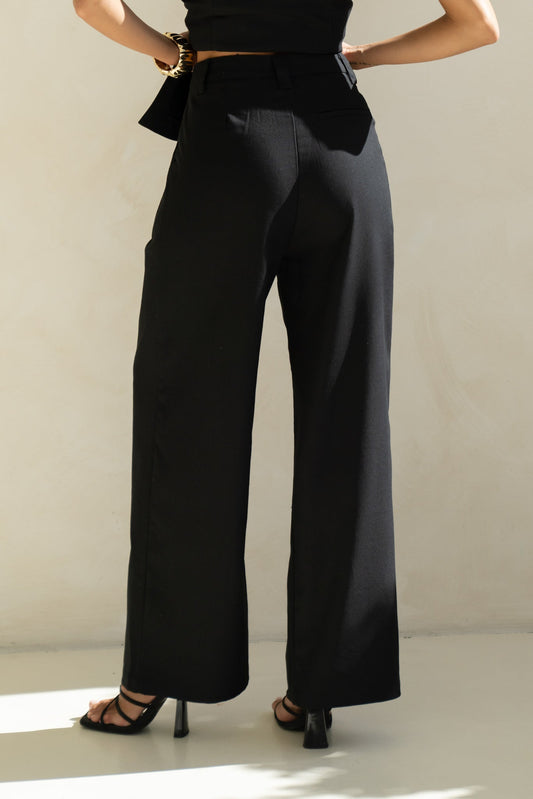 Heychic Keke Wide Leg Pants (Black)