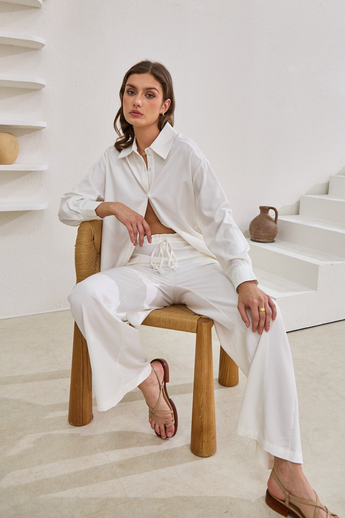 Heychic Page Cupro Shirt (White)