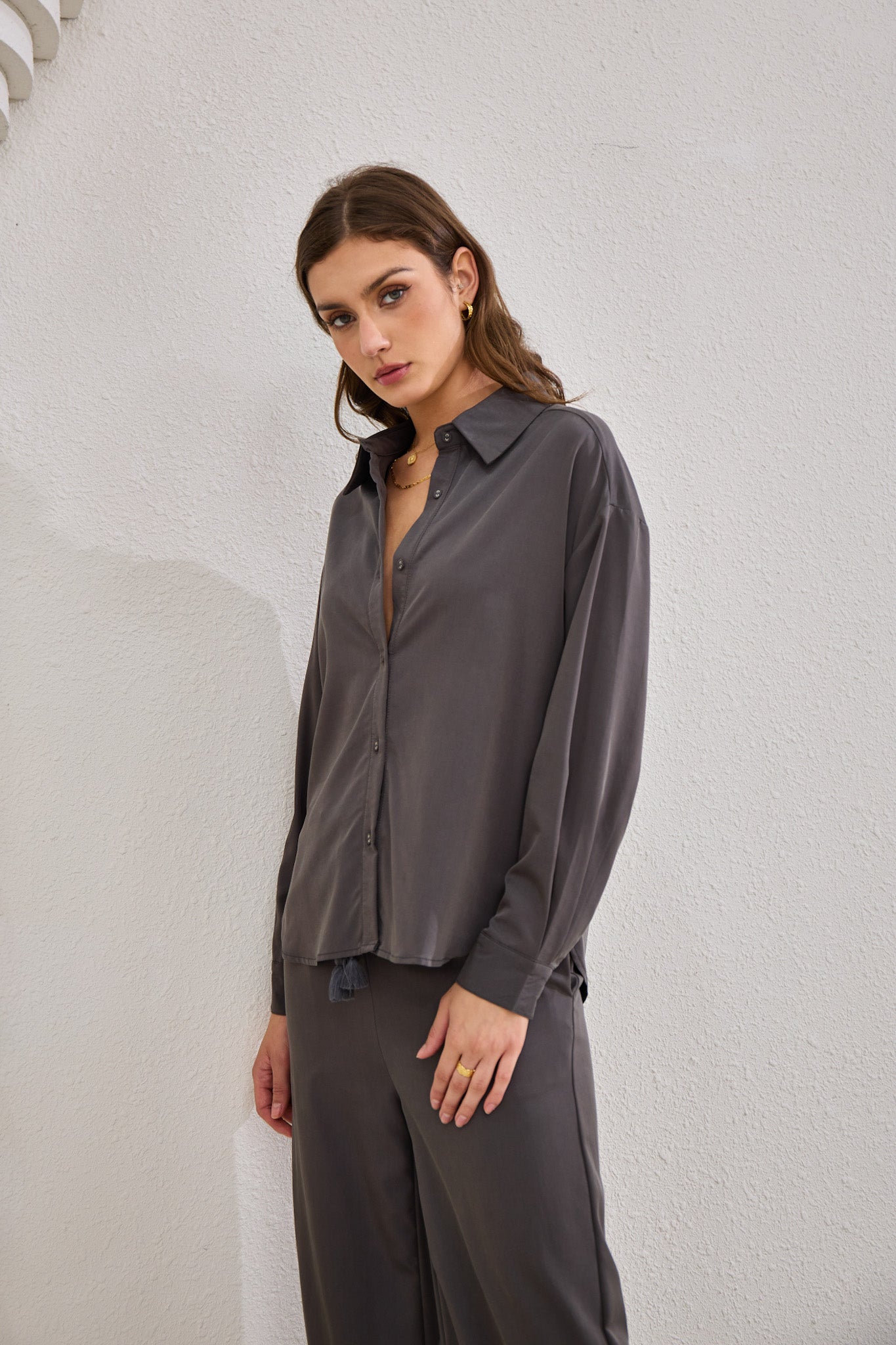 Heychic Page Charcoal Cupro (Shirt)