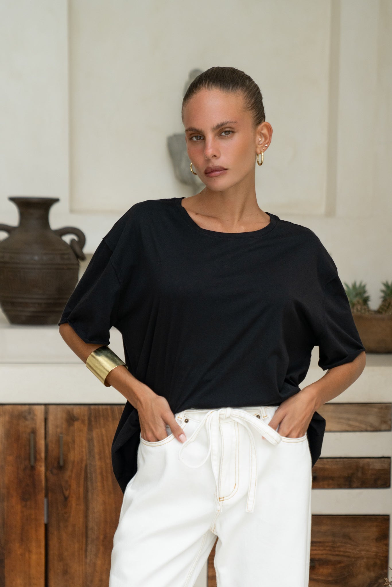 Heychic Jordyn Oversized T-Shirt (Black)