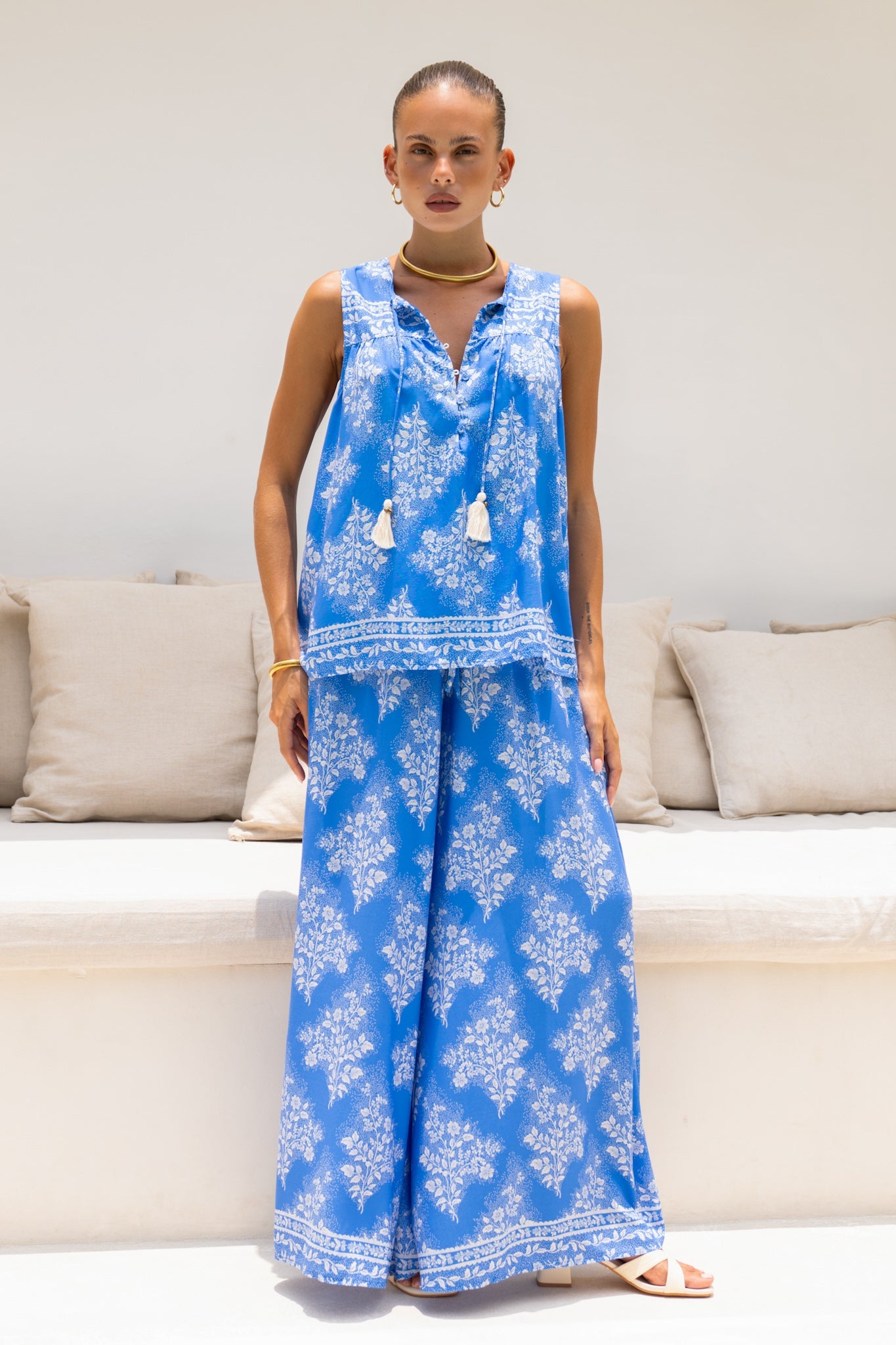 Heychic Myrrah Floral Top (Blue)