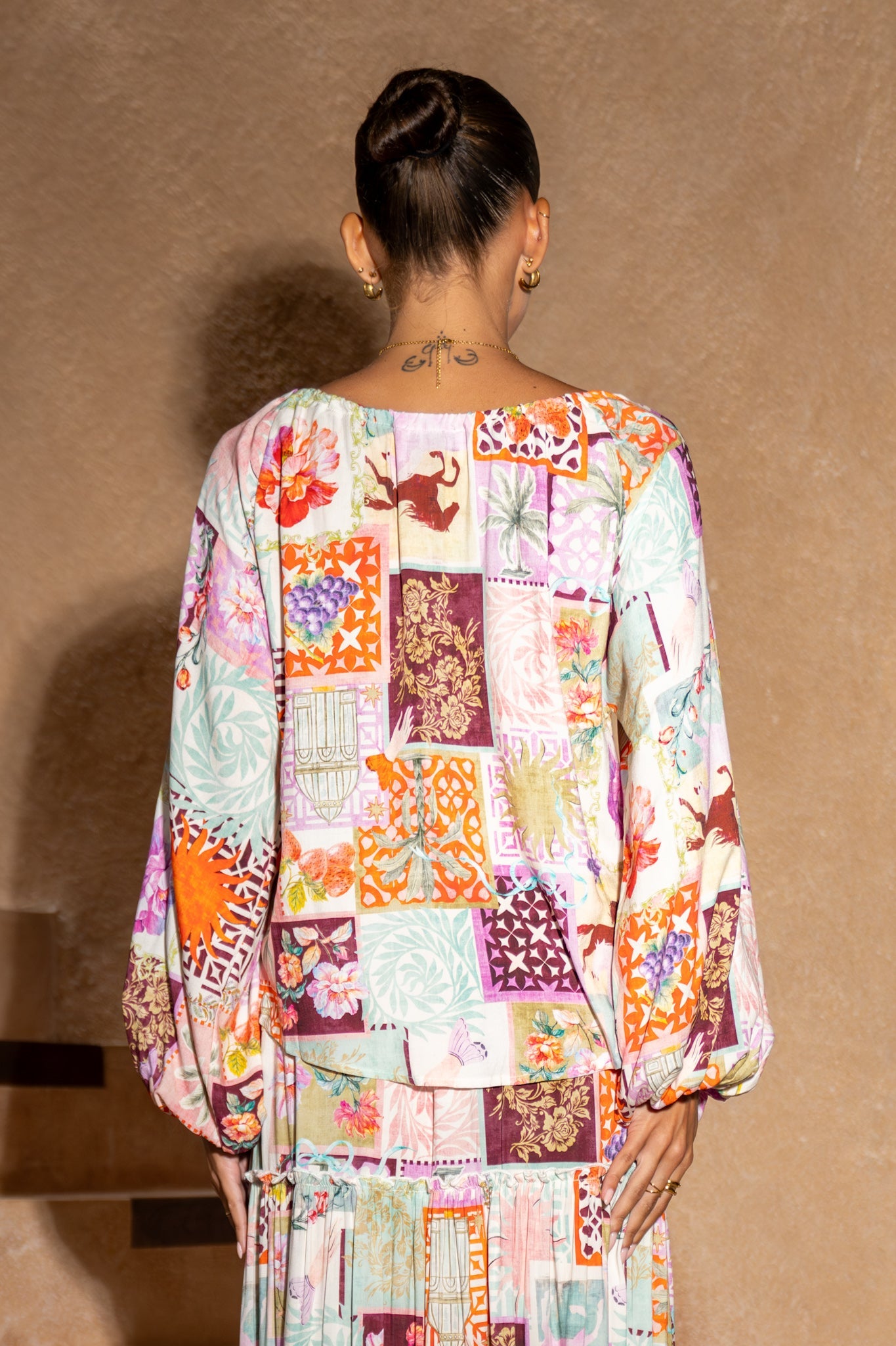 Heychic Sirocca Multicolour Patchwork Blouse (Multi)