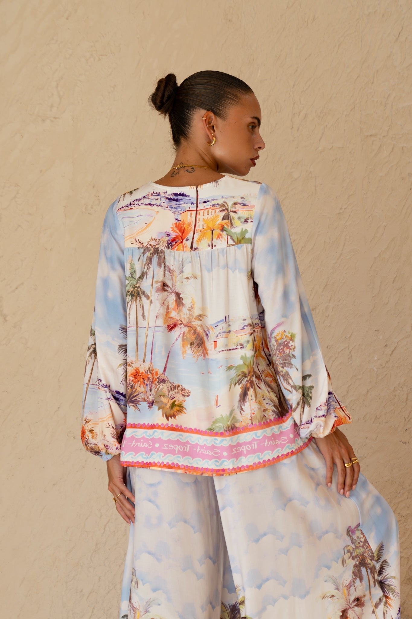 Heychic Saint Tropez Multicolour Tropical Blouse (Multi)
