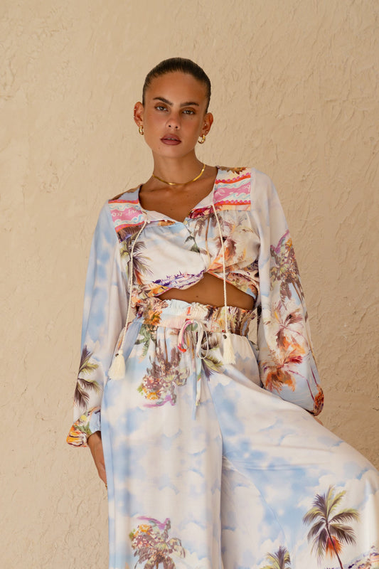 Heychic Saint Tropez Multicolour Tropical Blouse (Multi)