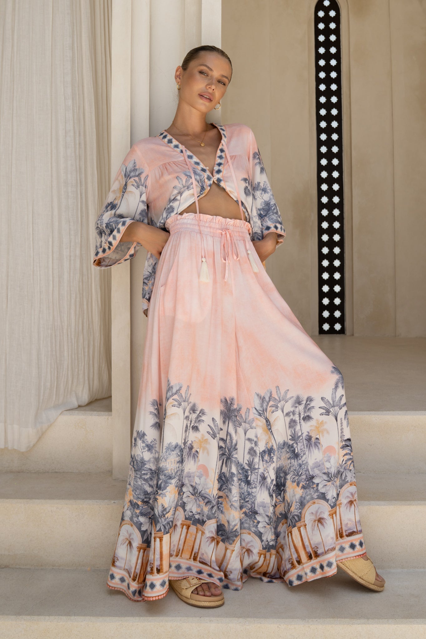 HEYCHIC Marzella Tropical Shirt (Pink)
