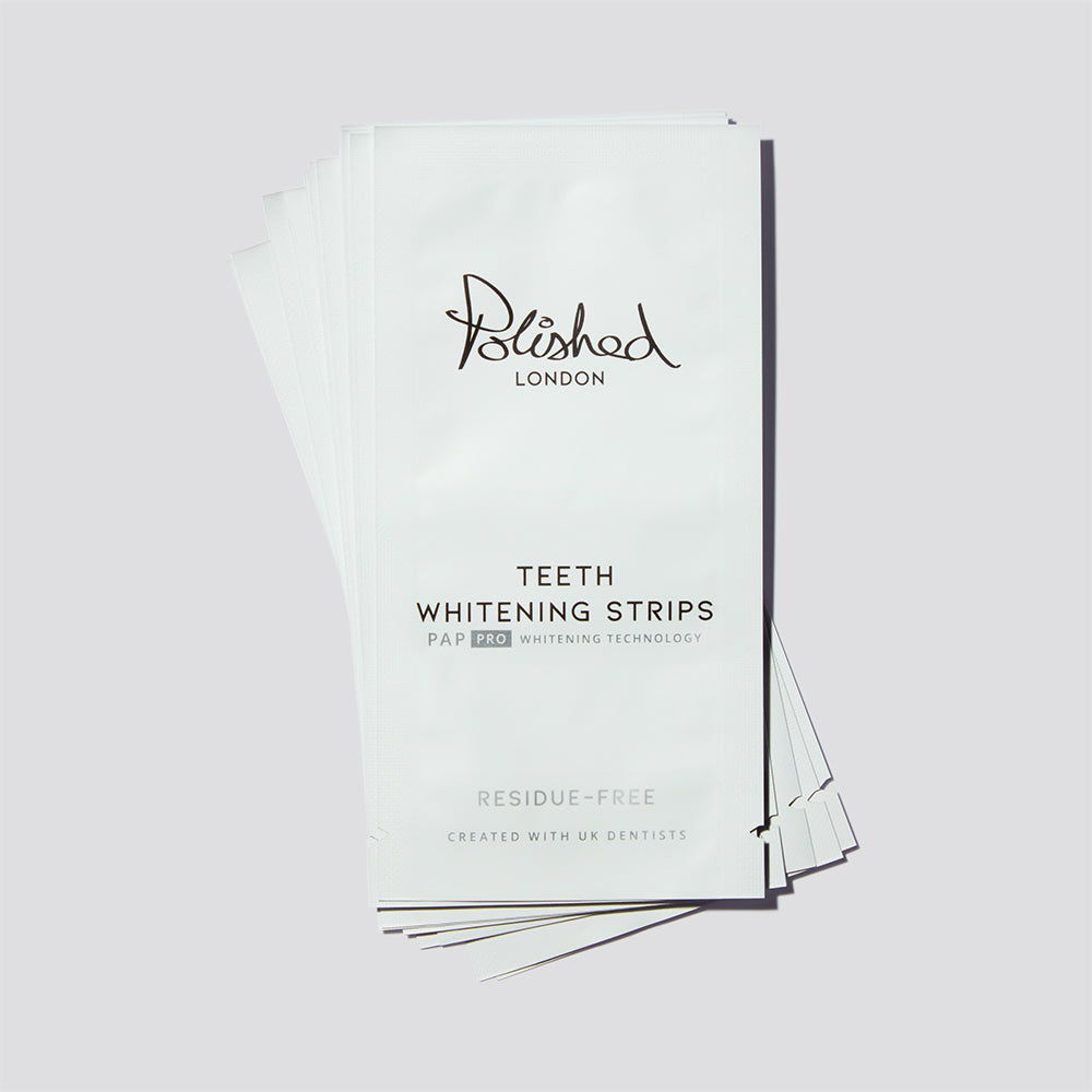 Image of Teeth Whiteners. Product name - Teeth Whitening Strips in colour by brand - Polished London